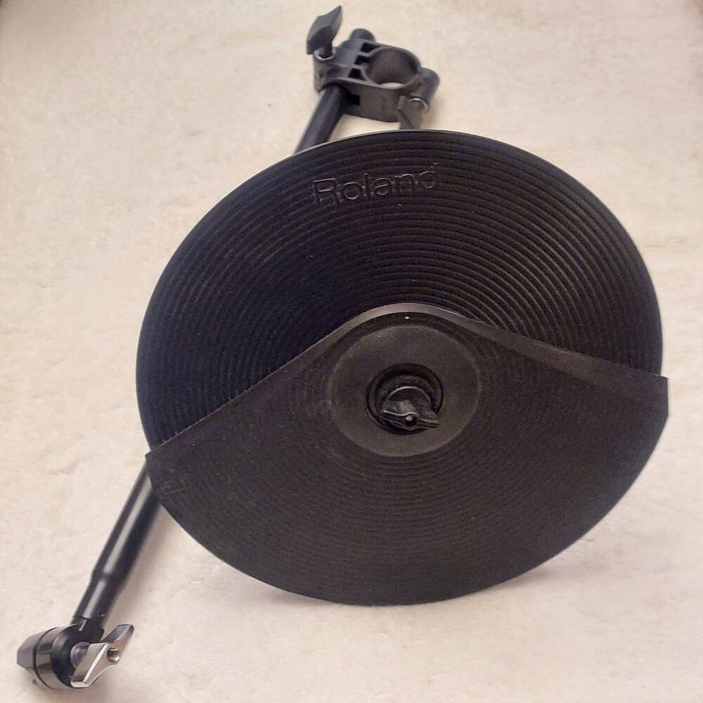 Roland CY-8 Dual Trigger Zone Splash Cymbal Pad + 21" Boom Arm w Mount & Clamp